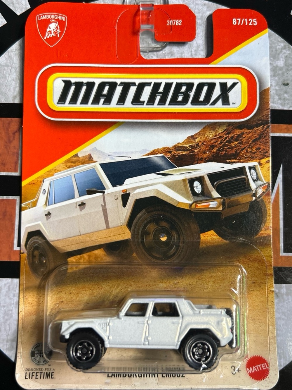 Match Lamborghini LM002 White Kids Toy Car